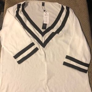 Zanzea Collections size 14 white shell top